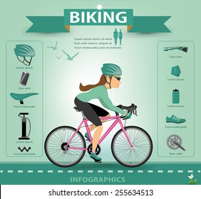 Bike icons infographic.vector