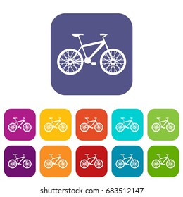 Bike icons set