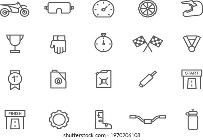 Bike icons set eps 10