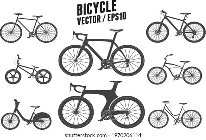 Bike icons set eps 10