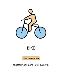 bike icons  symbol vector elements for infographic web