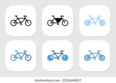 bike icons with various design styles