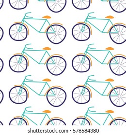 bike illustration. bright colorful bikes