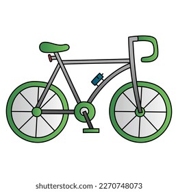 Bike illustration design element for website, applications, icon, component, printing, document, poster design.