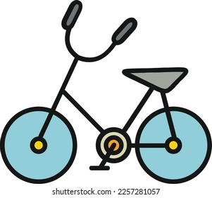 bike illustration with flat style