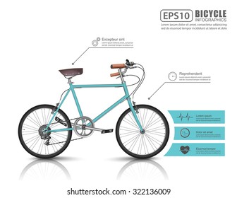 Bike infographic, vector