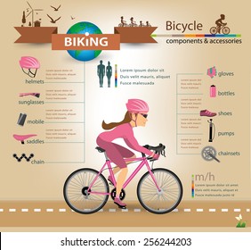 bike infographics.vector