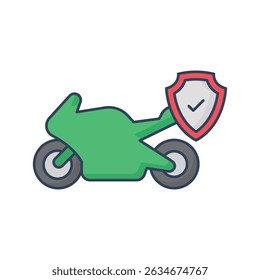 Bike insurance vector icon which can easily edit or modify 