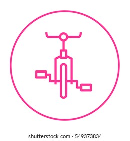 bike isolated minimal icon. cycle graph line vector icon for websites and mobile minimalistic flat design.