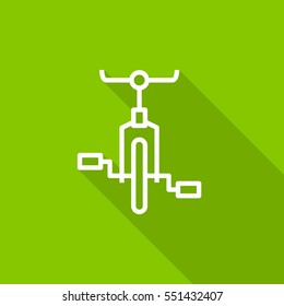 bike isolated minimal icon. cycle graph line vector icon for websites and mobile minimalistic flat design.