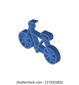 Bike isometric left top view 3D icon