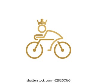 Bike King Icon Logo Design Element
