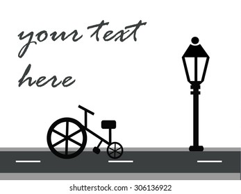 bike and lamp street card