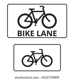 Bike lane banners on a white background with copy space