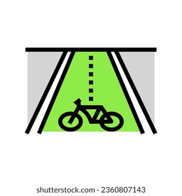 bike lane environmental color icon vector. bike lane environmental sign. isolated symbol illustration