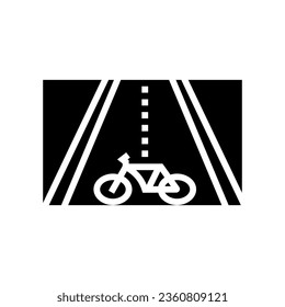 bike lane environmental glyph icon vector. bike lane environmental sign. isolated symbol illustration