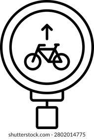 Bike Lane Illustration vector Icon Design