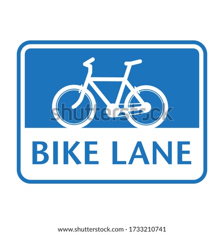 Similar – Image, Stock Photo White bike path sign