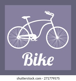 Bike lifestyle design over purple background, vector illustration