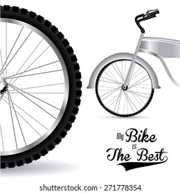 Bike lifestyle design over white background, vector illustration