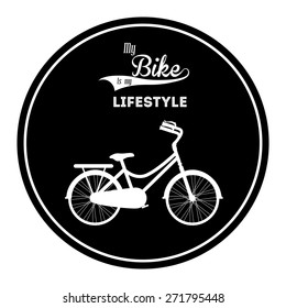 Bike lifestyle design over white background, vector illustration
