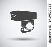 Bike Light Equipment Icon. Dark Gray on Gray Background With Round Shadow. Vector Illustration.
