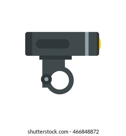 Bike light icon in flat style isolated on white background. Lighting symbol