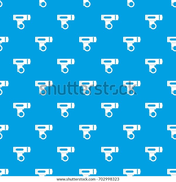 Bike light pattern repeat seamless\
in blue color for any design. Vector geometric\
illustration