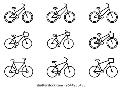 Bike lighting line art for efficient visibility in low light conditions.eps