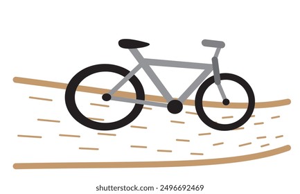 Bike line icon. Bicycle route sign design eps 10