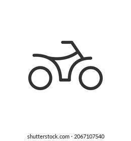 Bike line icon, sign or symbol. Premium pictogram in trendy outline style. Bike pixel perfect vector icon isolated on a white background.