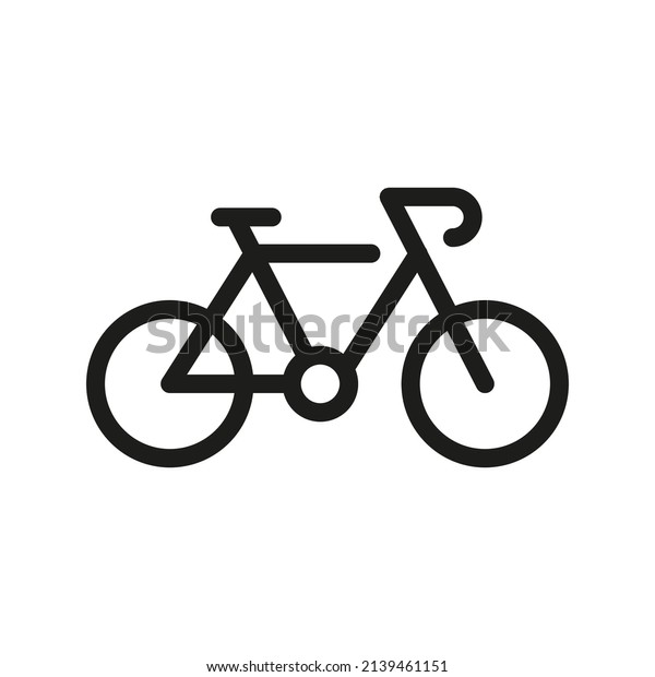 Bike line icon.\
Transport logo. Simple outline style sign. Auto, sport, race\
concept. Vector\
illustration.