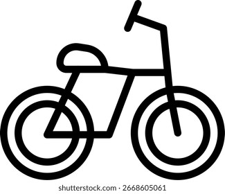 Diseño de Vector de Icono de Línea de Bicicleta