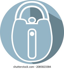 Bike lock, illustration, vector, on a white background.