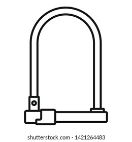 Bike locker icon. Outline bike locker vector icon for web design isolated on white background