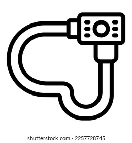 Bike locker icon outline vector. Lock bicycle. Sport safety