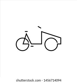 Bike Logo Cargo Logistics Line Art Vector Graphic Design Template Idea 