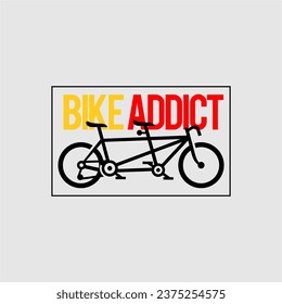 bike logo design illustration vector for poster etc.