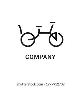 Bike logo design. isolated in white. minimalist. trasnport