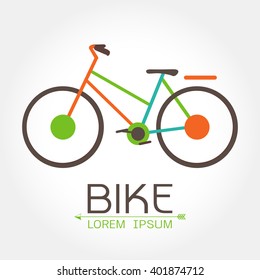 Bike logo design. Logotype of bicycle concept icon on white background Vector illustration
