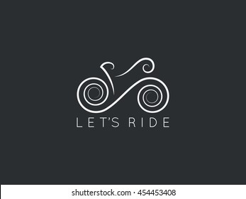 Bike logo design. Logotype of bicycle design vector background.