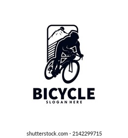 bike logo illustration isolated in white background