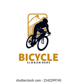 bike logo illustration isolated in white background