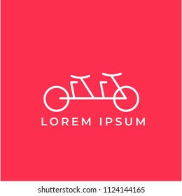bike logo line art outline monoline