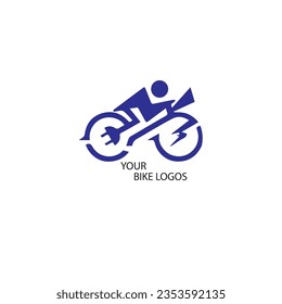 bicicleta ciclista vectorial con logotipo de bicicleta