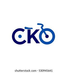 bike logo vector. letter C and K logo vector.