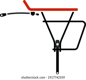 Bike Luggage Carrier Icon. Flat Color Design. Vector Illustration.