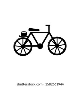 bike with luggage. rear luggage icon