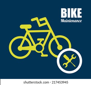 Bike Maintenance Design ,vector Illustration