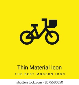 Bike minimal bright yellow material icon